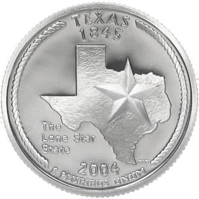 2004 S State Quarter Texas Gem Proof Deep Cameo 90% Silver - Image 1 of 4