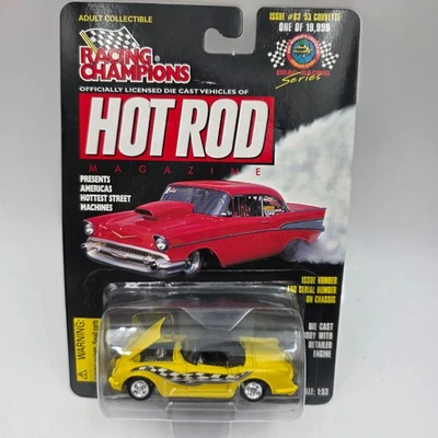 Racing Champions Hot Rod Magazine 1/53 Diecast 1953 Corvette Yellow Sealed - Image 1 of 4