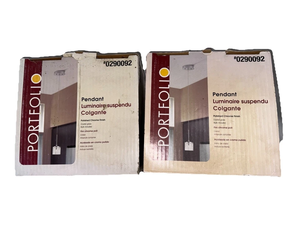 Lámpara colgante Portfolio 290092 cromo pulido. Juego de 2 Foto 1 de 1