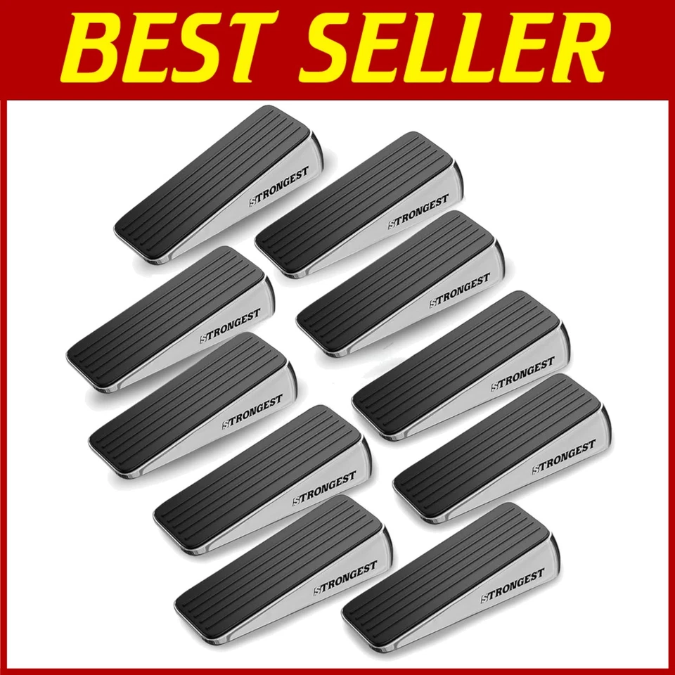 Chrome Door Stopper 10-Pack Wall Protectors