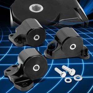 Black Aluminum 2-Bolt Engine Mount Fit 92-95 Civic EG/EH/-00 Integra DC B/D SWAP - Imagen 1 de 5