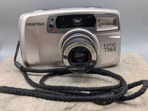 Pentax Espio 738S 35mm Film Point and Shoot Camera Silver Tested - Picture 1 of 15