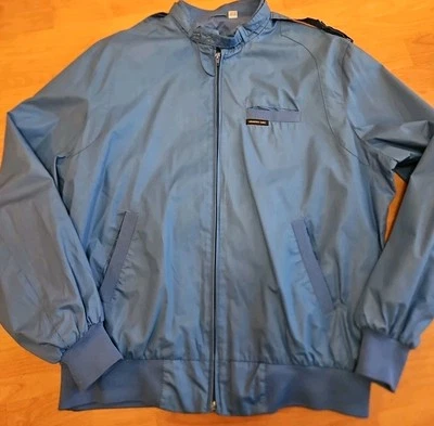 MEMBERS ONLY BY EUROPE CRAFT  ZIPPERED JACKET BLUE SIZE XLT VINTAGE - Image 1 of 4