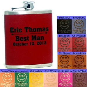 Frascos de cadera personalizados regalos de boda fiesta padrinos de boda regalos de ducha nupcial - Imagen 1 de 16