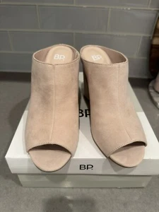 BP. Gretta Mule Blush Faux Suede Sandals - Picture 1 of 9