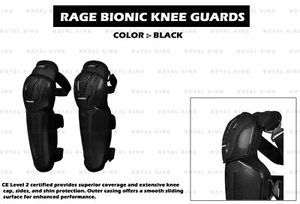 RAGE BIONIC "KNEE GUARDS" CE LEVEL 2 - BLACK - Picture 1 of 11
