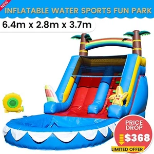 6.4x2.8x3.65m Commercial PVC Inflatable Water Slide Bounce House for Kids Party - Picture 1 of 10