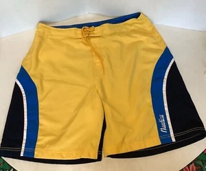 Herren Nautica Badehose Boardshorts Gr. 36 W gelb blau - Bild 1 von 6