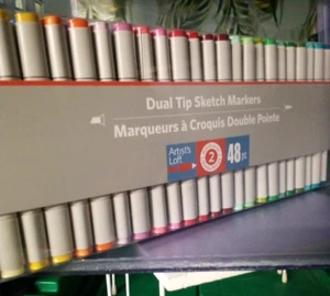 Artist's Loft 48 Color Dual Tip Sketch Markers - Picture 1 of 2