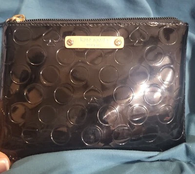 KATE SPADE YALETOWN Black Patent Mini Zippered Pouch  - Image 1 of 4