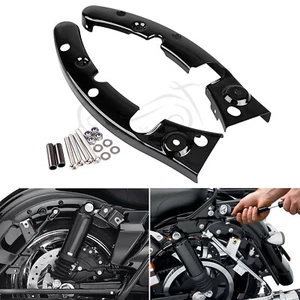 Black Rear Fender Support Brackets For Harley Touring Electra Road Glide 09-13 - Picture 1 of 11
