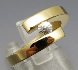 DISEÑO MADURO - ANILLO TENSOR DIAMANTE TOP DE ORFEBRERÍA PROPIA - ORO 750 - Imagen 1 de 12