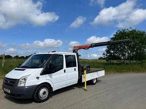 FORD TRANSIT DROPSIDE TRUCK PALFINGER PC1500 I TON 1000KG HIAB CRANE HOIST LIFT - Picture 1 of 14