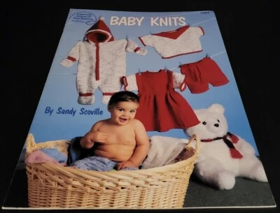 J3 AMERICAN SCHOOL OF NEEDLEWORK 1991, BABY KNITS PATTERN LEAFLET-8 KNIT DESIGNS - Image 1 of 2