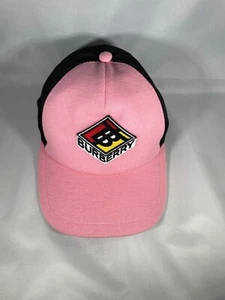 New with Tag Gorgeous and Chic Burberry graphic print logo wool pink cap Small - Picture 1 of 6