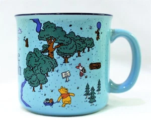 Disney Winnie The Pooh Map Camper Mug Hundred Acre Wood Large Ceramic Cup - Picture 1 of 3