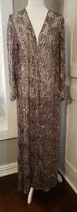 Maxi Chaqueta De Colección Años 90 Badgley Mischka Transparente Terciopelo Hojas Polvo Abierta Polvo Top 10 - Imagen 1 de 10