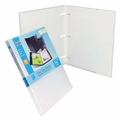 UniKeep 3 Ring Binder - White - 0.50 Inch Spine - w/ Overlay, 3 Pack - Image 1 of 4