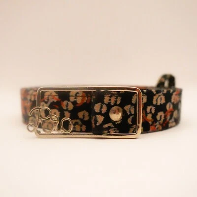 Retro Muster Damen Stoff Gürtel Verstellbar Rio Schnalle Mehrfarbig Vintage Stil - Bild 1 von 3