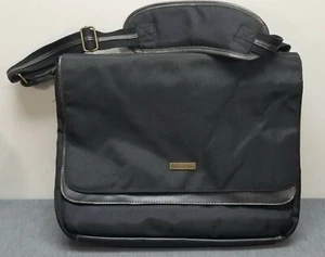 Franklin Covey Kuriertasche aus schwarzem Canvas-Leder mit Schultergurt Geschäft - Bild 1 von 11