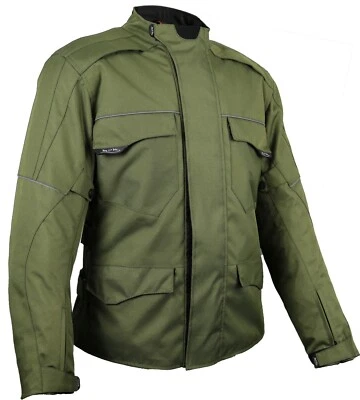 Motorrad Jacke Wasserdicht in Grün Protektoren CE Geprüft Bikerjacke  - Bild 1 von 4