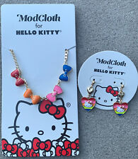 ModCloth for Hello Kitty Bow Necklace & Earring Set NEW - Free Shipping Sanrio
