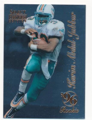 KARVIN ABDUL-JABBAR 1996 SELECT CERTIFIED #90 RC ROOKIE MIAMI DOLPHINS MINT - Image 1 of 2