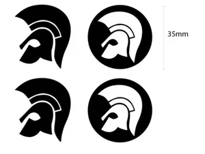 Trojan Sticker Ska Reggae    Skinhead Scooters Vans 35mm 1 pair of each - Picture 1 of 3