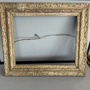 Antique c1900 Gold Gesso Frame Detail Work 27x23 Has Issues See Pics - Picture 1 of 17