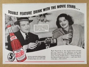 1941 Pepsi-Cola Robert Preston & Ellen Drew Foto Vintage Druck Anzeige - Bild 1 von 1