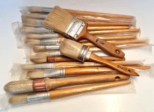 STANLEY Job Lot Pure Bristles Paint Brushes Assorted Sizes Painting Cerda Sash - Picture 1 of 7
