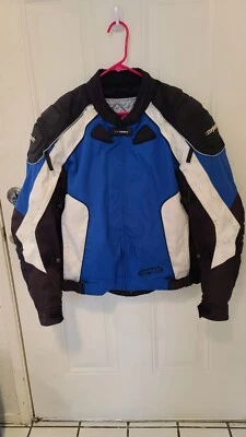 Cortech Men's GX Sport Series 2 Armored Motorcycle Jacket Size L Blue & White - Image 1 of 4