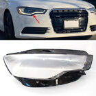 Fit Audi A6 C7 12-15 Headlight Glass Headlamp Lens Cover Right Side