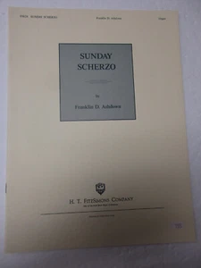 Franklin D Ashdown Sunday Scherzo Organ Sheet Music H T FitzSimons Company - Picture 1 of 3