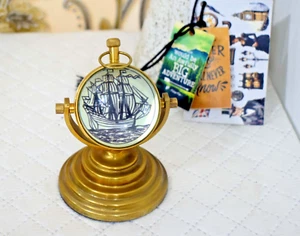 Exquisite Brass Tabletop Clock with Classic Roman Numerals , Elegance Home Decor - Picture 1 of 10