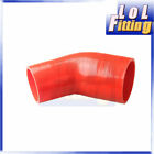 New 3 Ply 3" inch ID To 2.25'' inch ID 45 Degree Silicone Hose Coupler Pipe Red