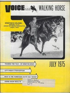Revista Voice of Tennessee Walking Horse julio 1975 Winston's Coronel Ruffian - Imagen 1 de 1