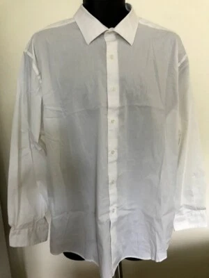 Camisa Alfani Botón Delantero Manga Larga Blanca Mezcla Algodón Talla XL 17-17.5 Foto 1 de 4