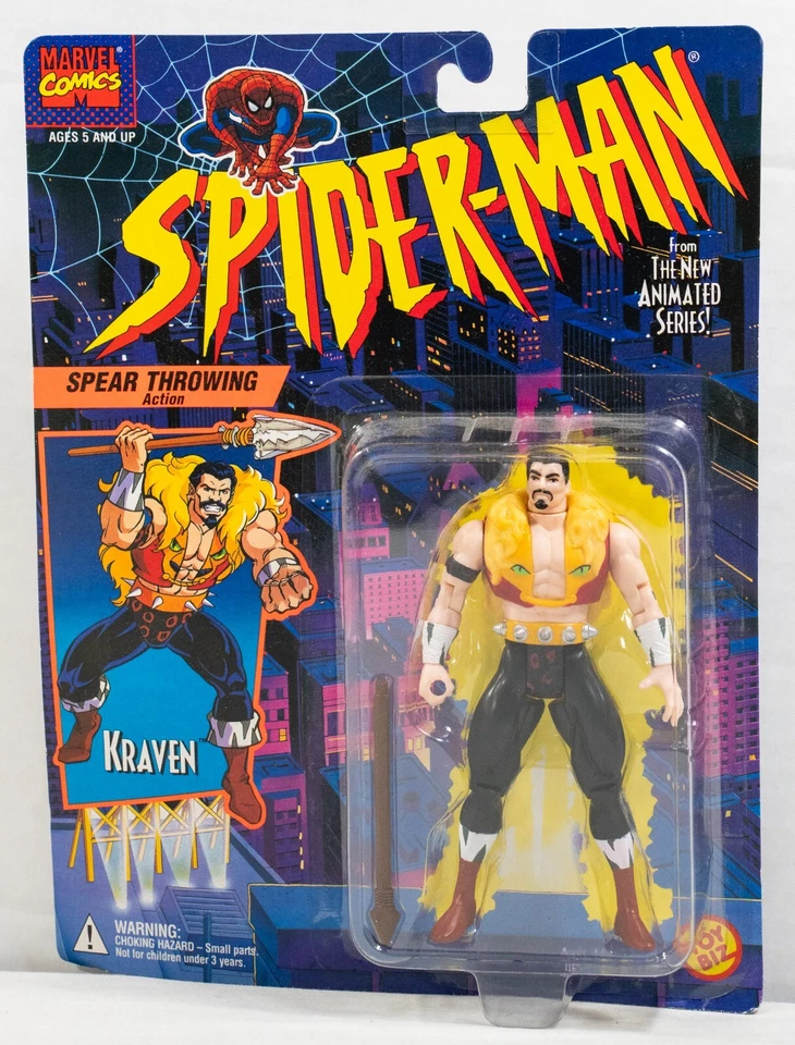 Marvel Comics Spider-man Animated Kraven Figure Toy Biz 1994 N775