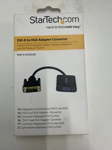 StarTech DVI2VGAE DVI-D to VGA Video Active Adapter Converter - Schwarz Ref: 1342 - Bild 1 von 3