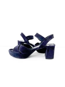 prada blue suede platform sandals size 37.5 - Picture 1 of 10
