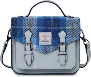 The Medium Calton Ladies Satchel With Harris Tweed - Picture 1 of 39