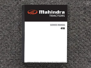 MAHINDRA WHEEL TRACTORS 4110 Repair Service Shop Manual - Picture 1 of 1