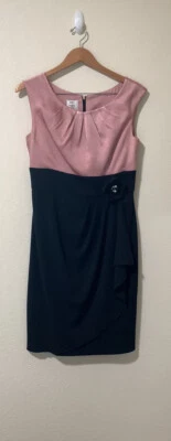 Worn Once- Pink Shimmer/ Black, Suzi Chin by Maggy Boutique Dress, 10 - Image 1 of 4