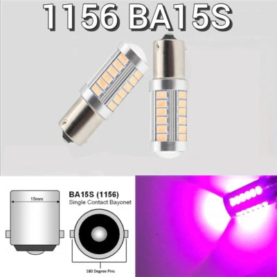 Luz intermitente trasera 1156 BA15S P21W 7506 1141 3497 LED bombilla púrpura K1 H Foto 1 de 2