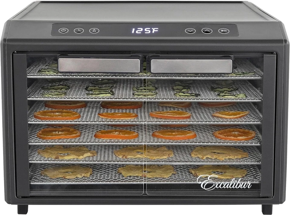 Excalibur 6 Tray Select Series Fast Digital Food Dehydrator MODEL DH06SCSS13