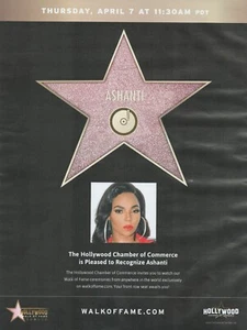 2022 ASHANTI Hollywood Walk of Fame star PRINT AD Hip hop music records #2 - Picture 1 of 1