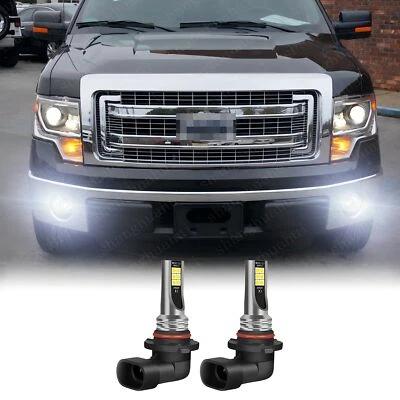 For 2004-2014 Ford F-150 LED Fog Light Bulbs 9140 9145 10000K White Combo kit - Image 1 of 4