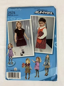 Simplicity Pattern 2574 Toddler Childs Jumper & Skirt Lined Shrug Sz 1/2-3 UNCUT - Picture 1 of 5