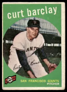 1959 Topps #307 Curt Barclay en muy buen estado - Imagen 1 de 2